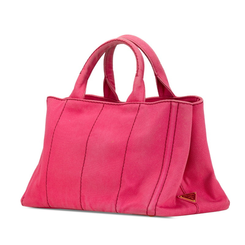 Prada Canvas Canapa M 2WAY Handbag Pink