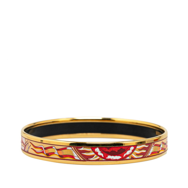 Hermes Enamel PM Ship Flag Motif Bangle