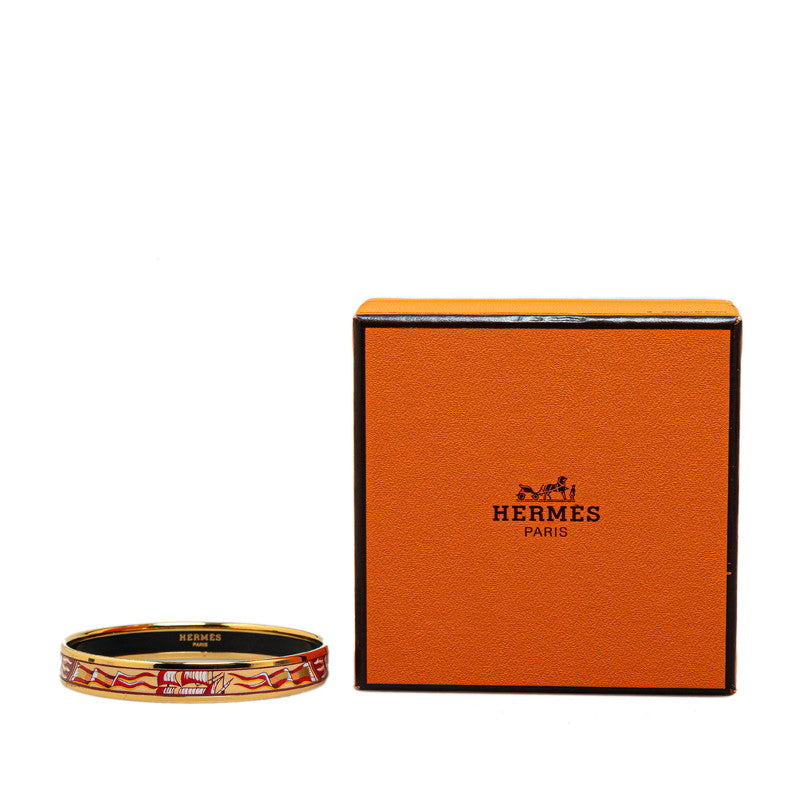 Hermes Enamel PM Ship Flag Motif Bangle