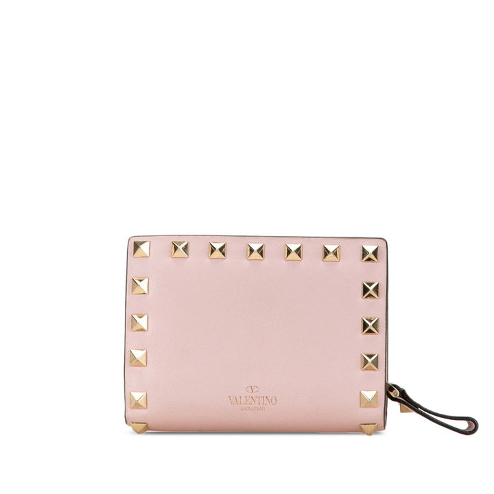 Valentino Rockstud Leather Bifold Wallet in Very Good Condition