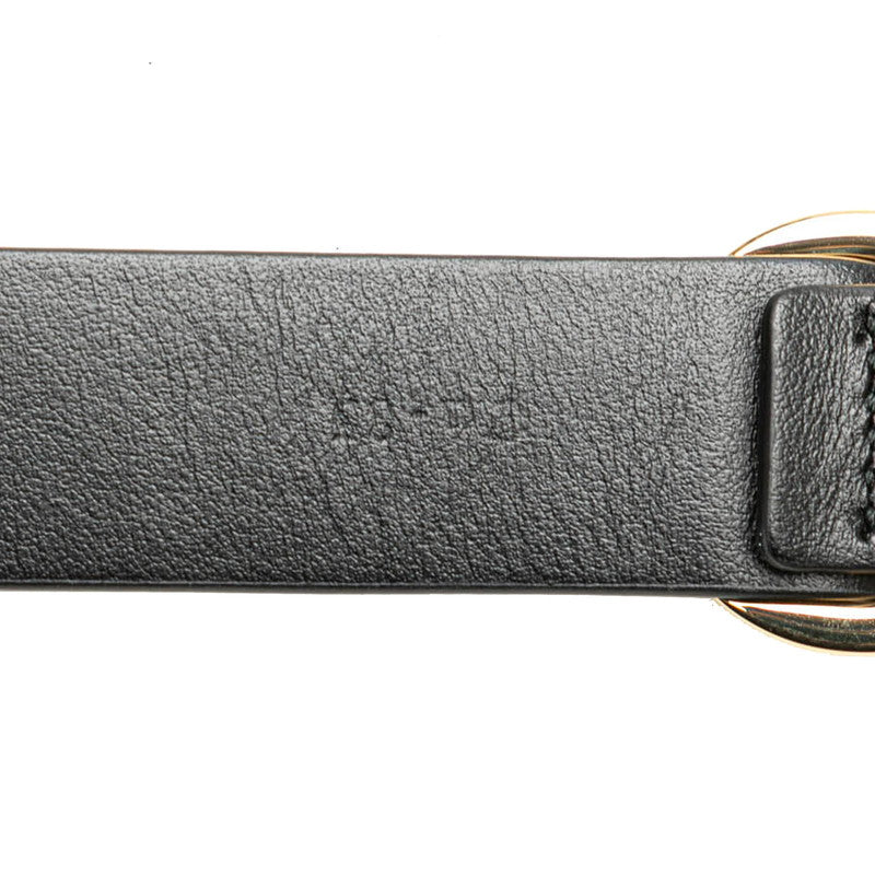 Salvatore Ferragamo Gancini Leather Belt Black