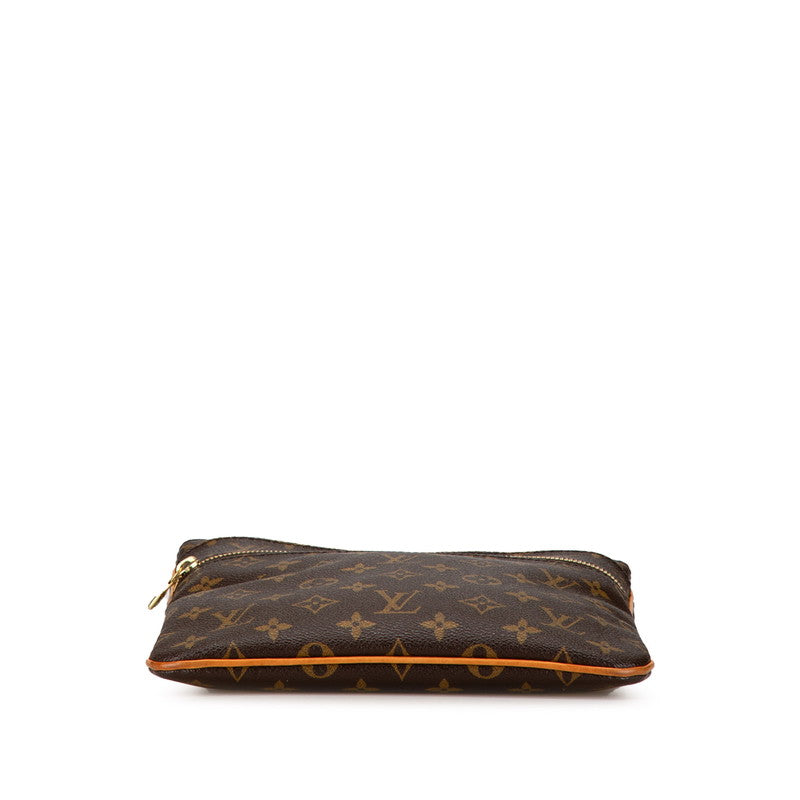 Louis Vuitton Monogram Valmy Pochette Shoulder Bag M40524 Brown PVC Leather in Very Good Condition