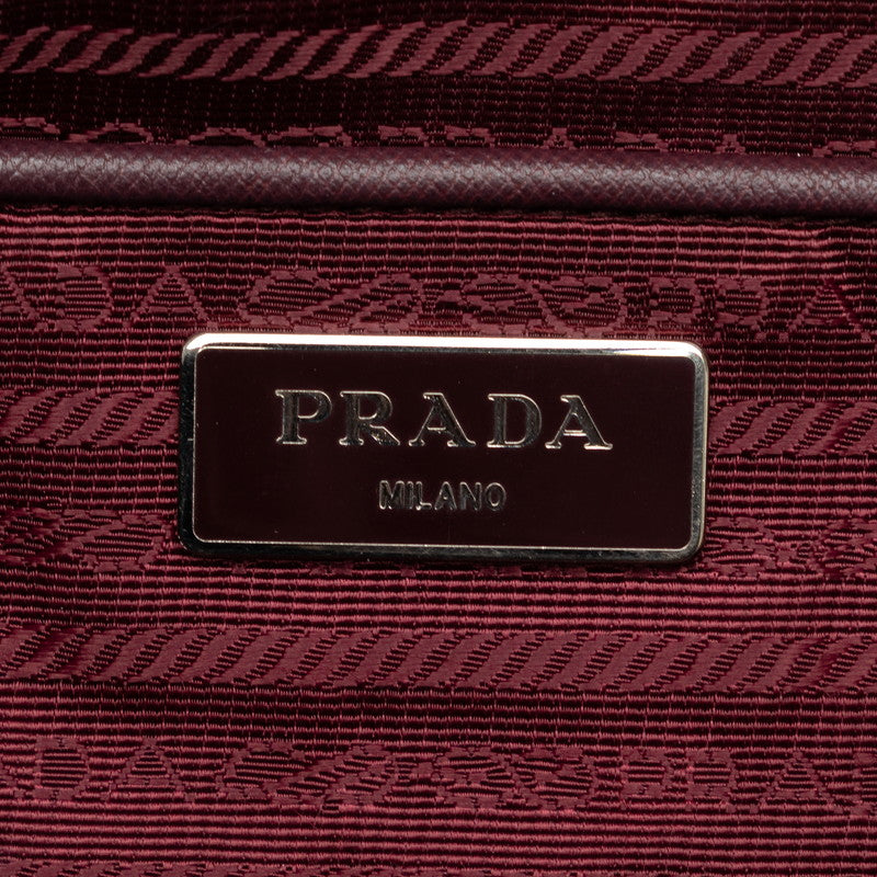 Prada Nylon Leather 2WAY Handbag Shoulder Bag