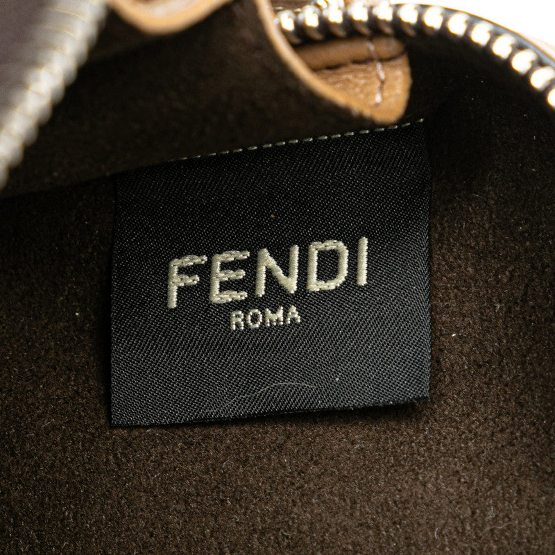 Fendi Zucca Diagonal Shoulder Bag Brown PVC Leather