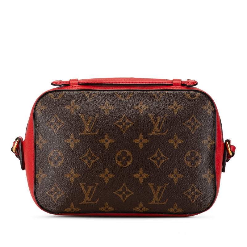 Louis Vuitton Monogram Saintonge Cocrico Shoulder Bag M43556 Red Brown PVC Leather