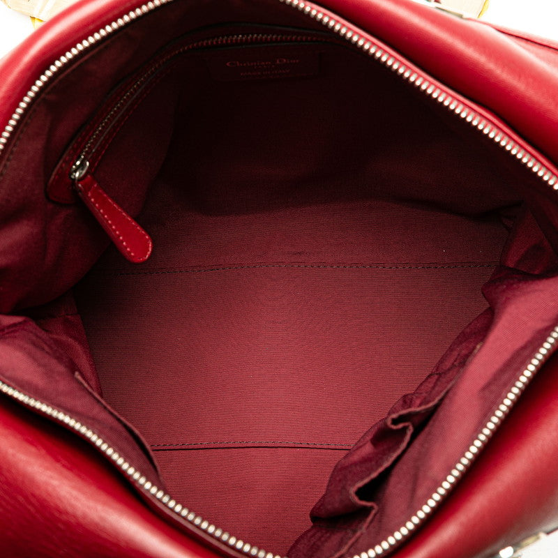 Dior Granville Cannage Leather Handbag Red