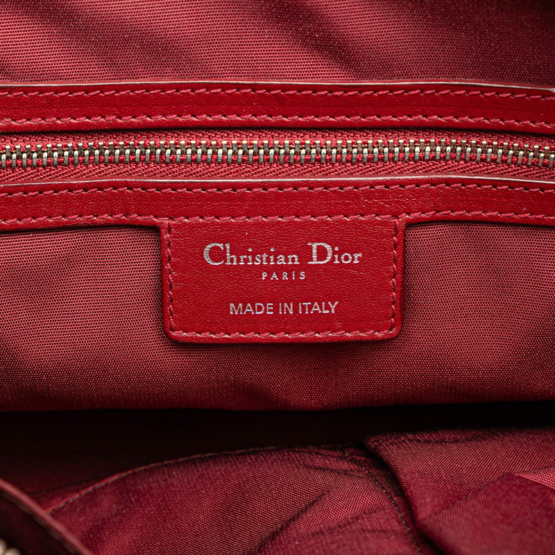 Dior Granville Cannage Leather Handbag Red