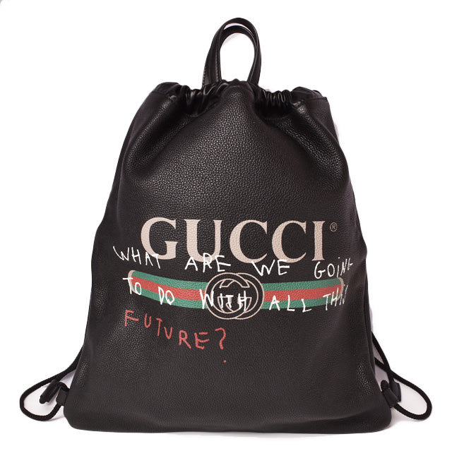 Gucci Leather Backpack Drawstring 494053