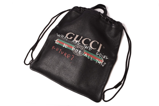 Gucci Leather Backpack Drawstring 494053