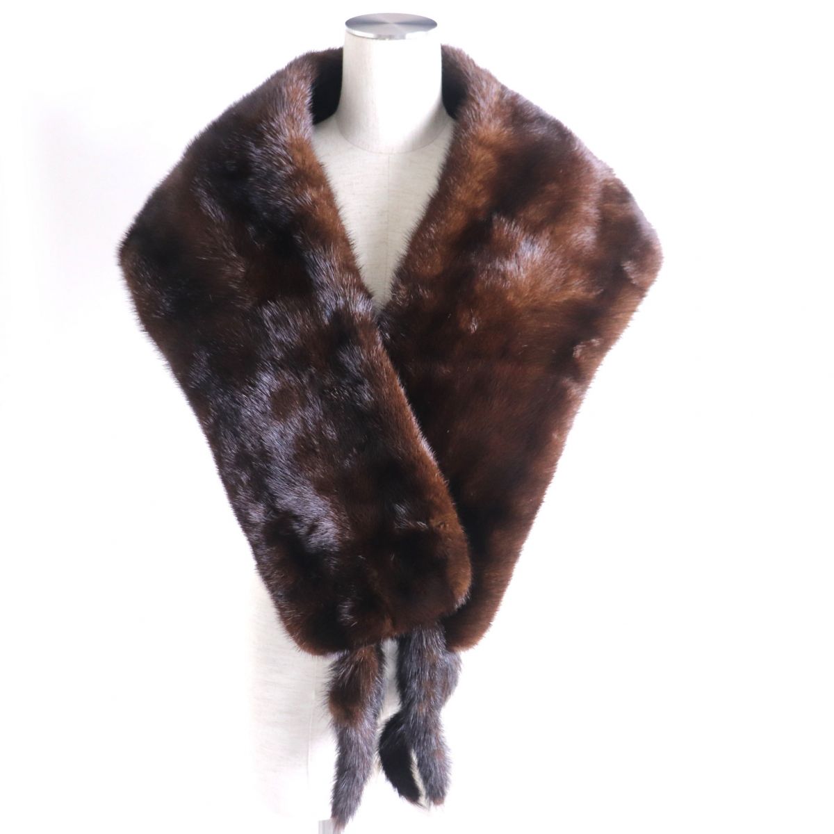 Mink Fur Shawl Stole with Tassels