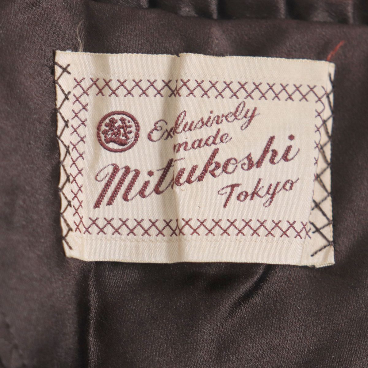 Mitsukoshi Weasel Fur Shawl Stole Dark Brown