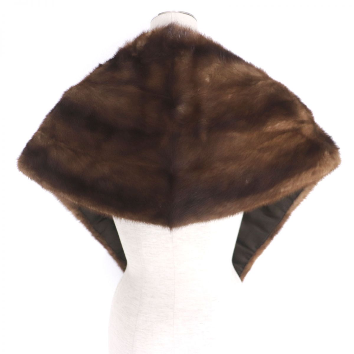 Rambulton Mink Fur Shawl Stole Brown