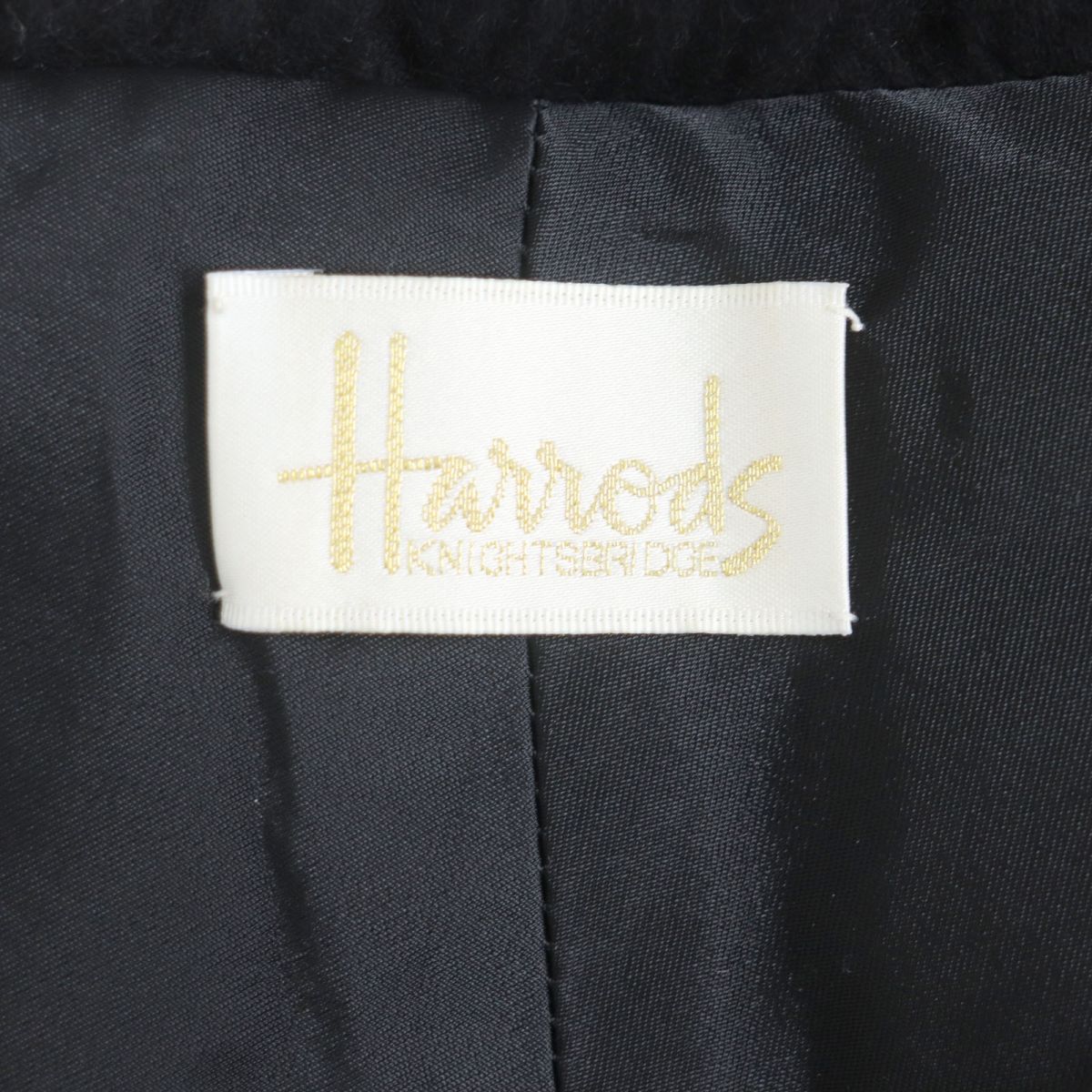 Harrods FOX Candy Shawl Stole Tippet Black