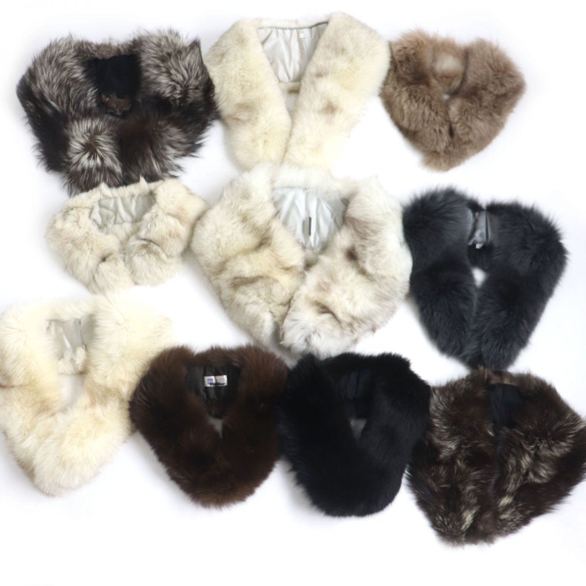 SAGA FOX Real Fur Shawl Stole Tippet Set