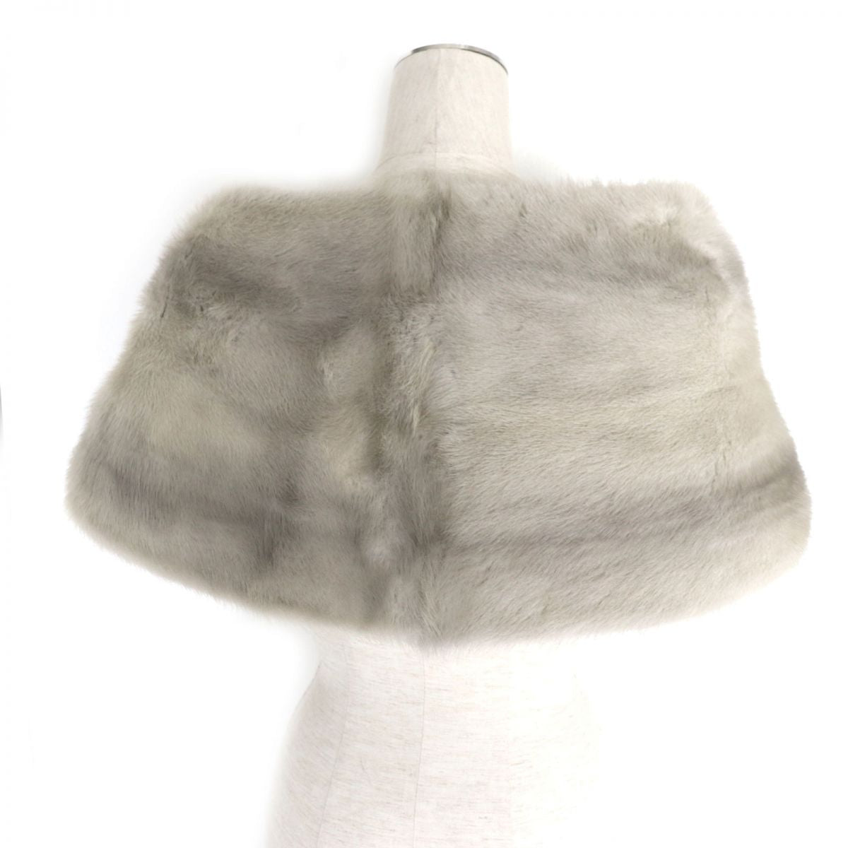 Sapphire Mink Fur Shawl, Light Grey