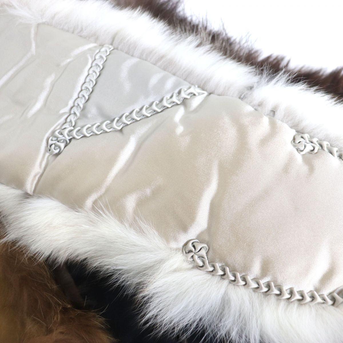 Genuine Fur Shawl Stole Tippet Luxury Set