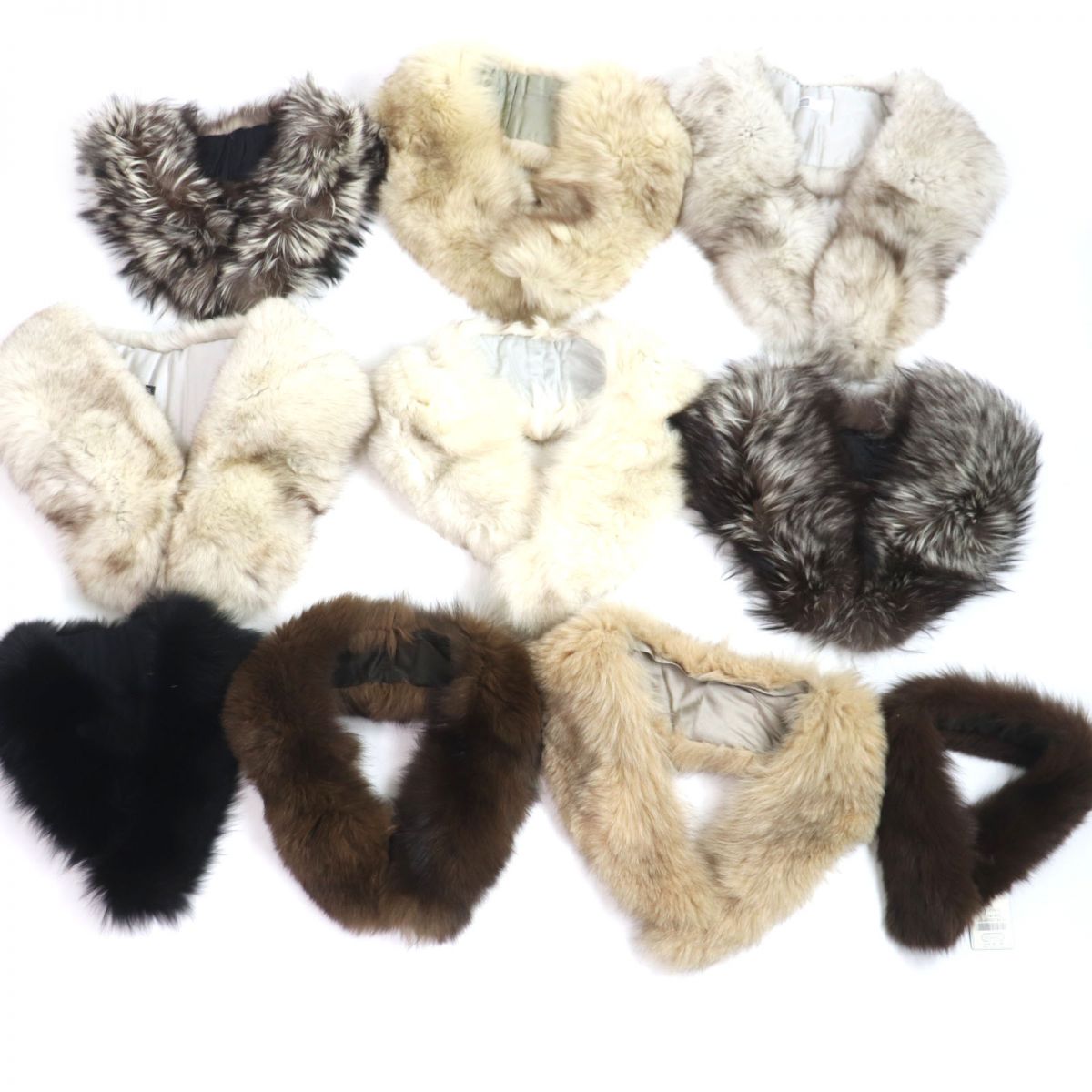 SAGA FOX Genuine Fur Shawl Stole Tippet Set