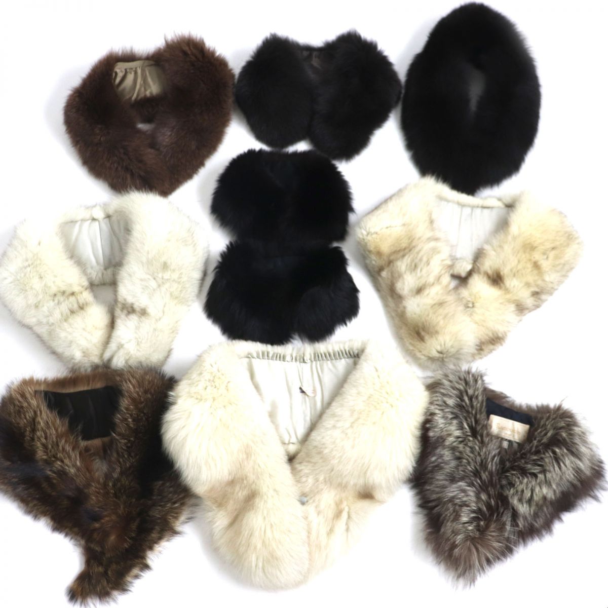 SAGA FOX Genuine Fur Shawl Stole Set