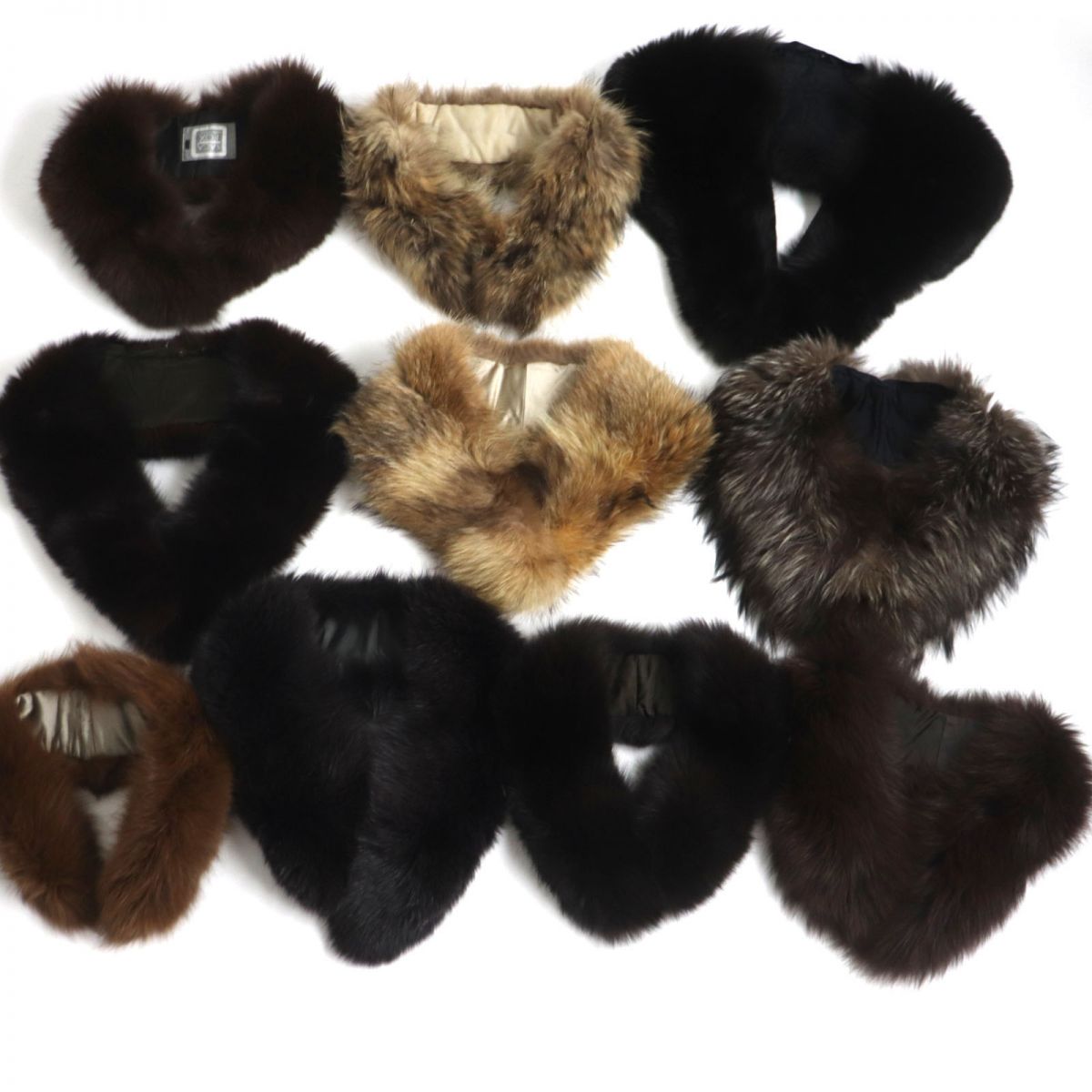 SAGA FOX Genuine Fur Shawl Stole Tippet Set