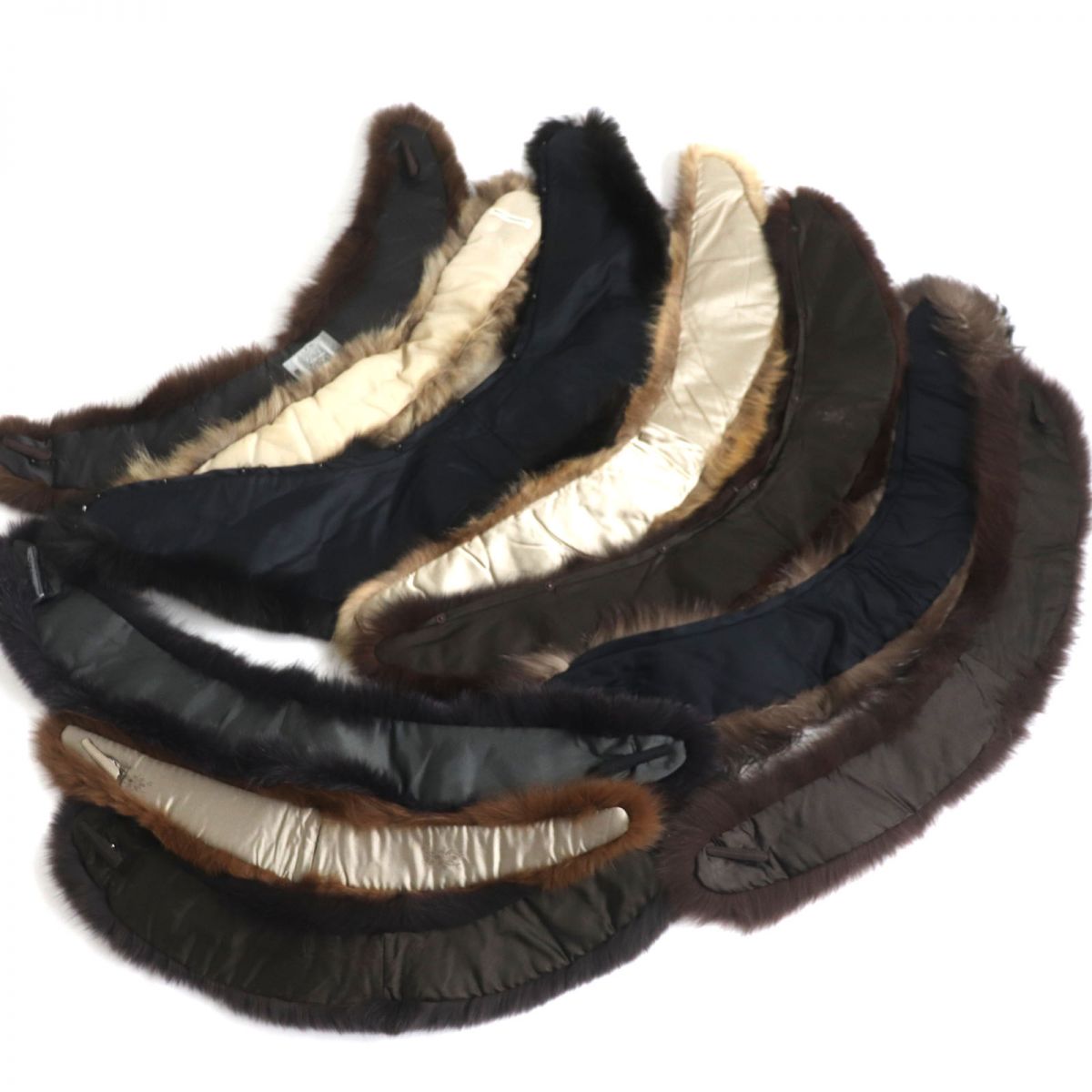 SAGA FOX Genuine Fur Shawl Stole Tippet Set