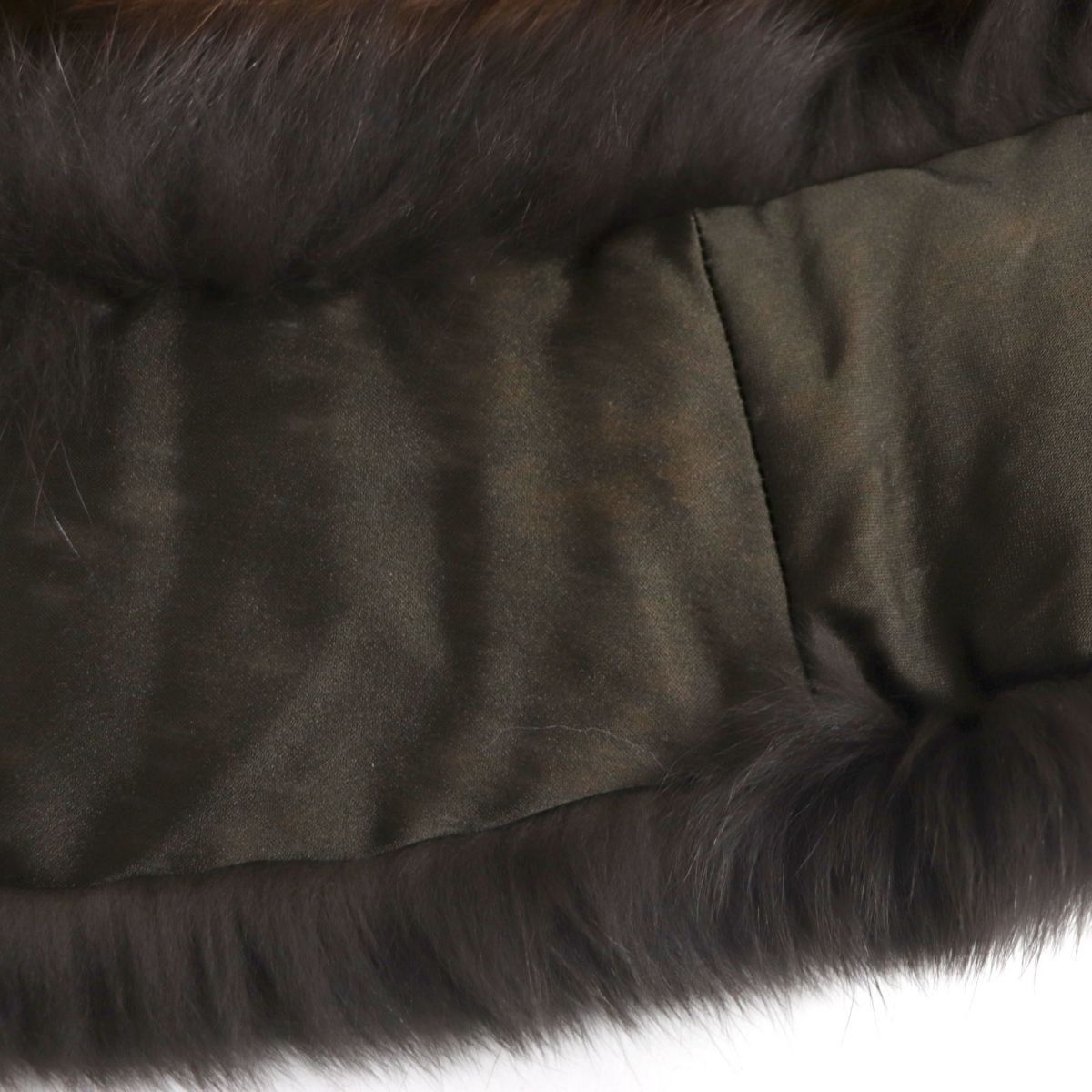 SAGA FOX Genuine Fur Shawl Stole Tippet Set