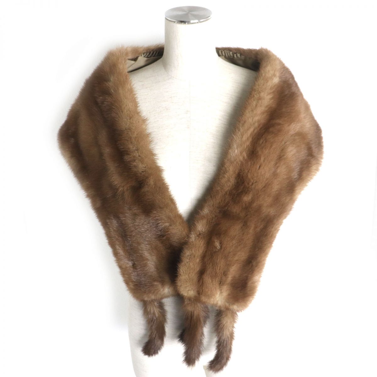 Mink Fur Shawl with Tassels and Embroidery