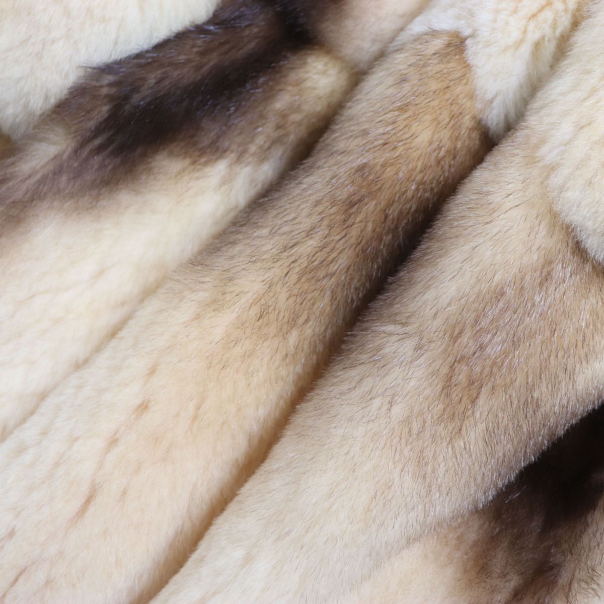 Valentino Fur Long Coat Cream Brown