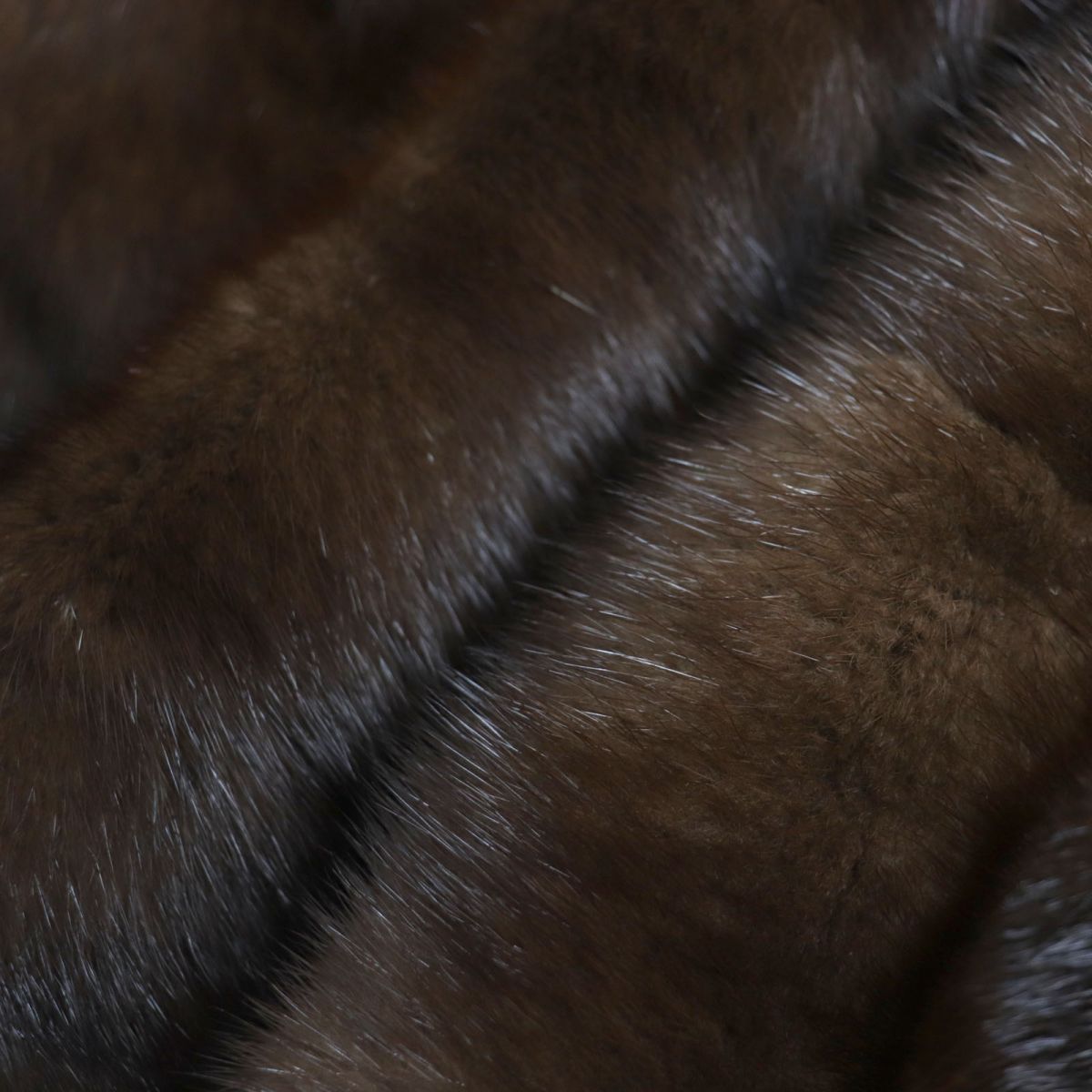 Mink Genuine Fur Shawl Stole Brown