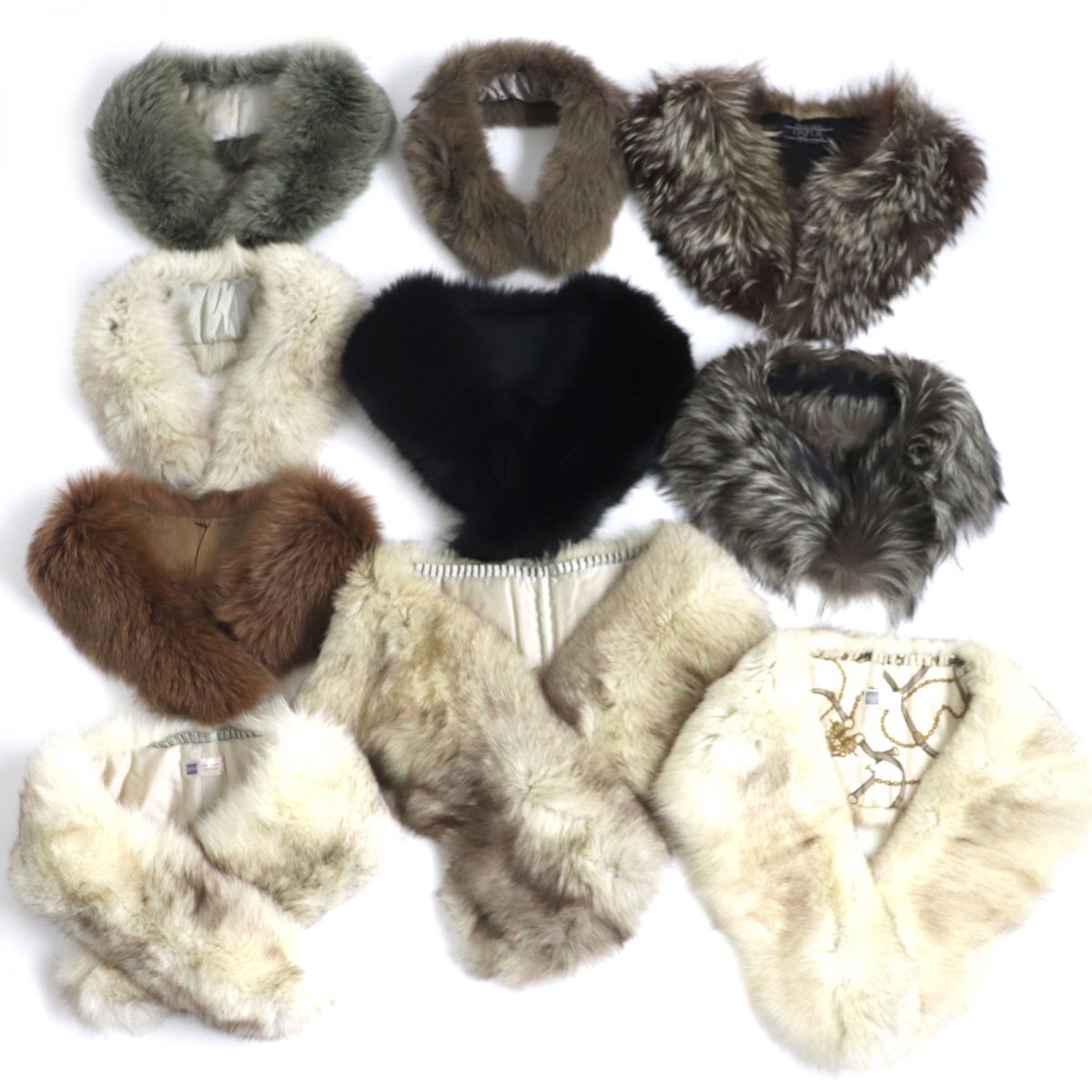 SAGA FOX Genuine Fur Shawl Stole Tippet Set