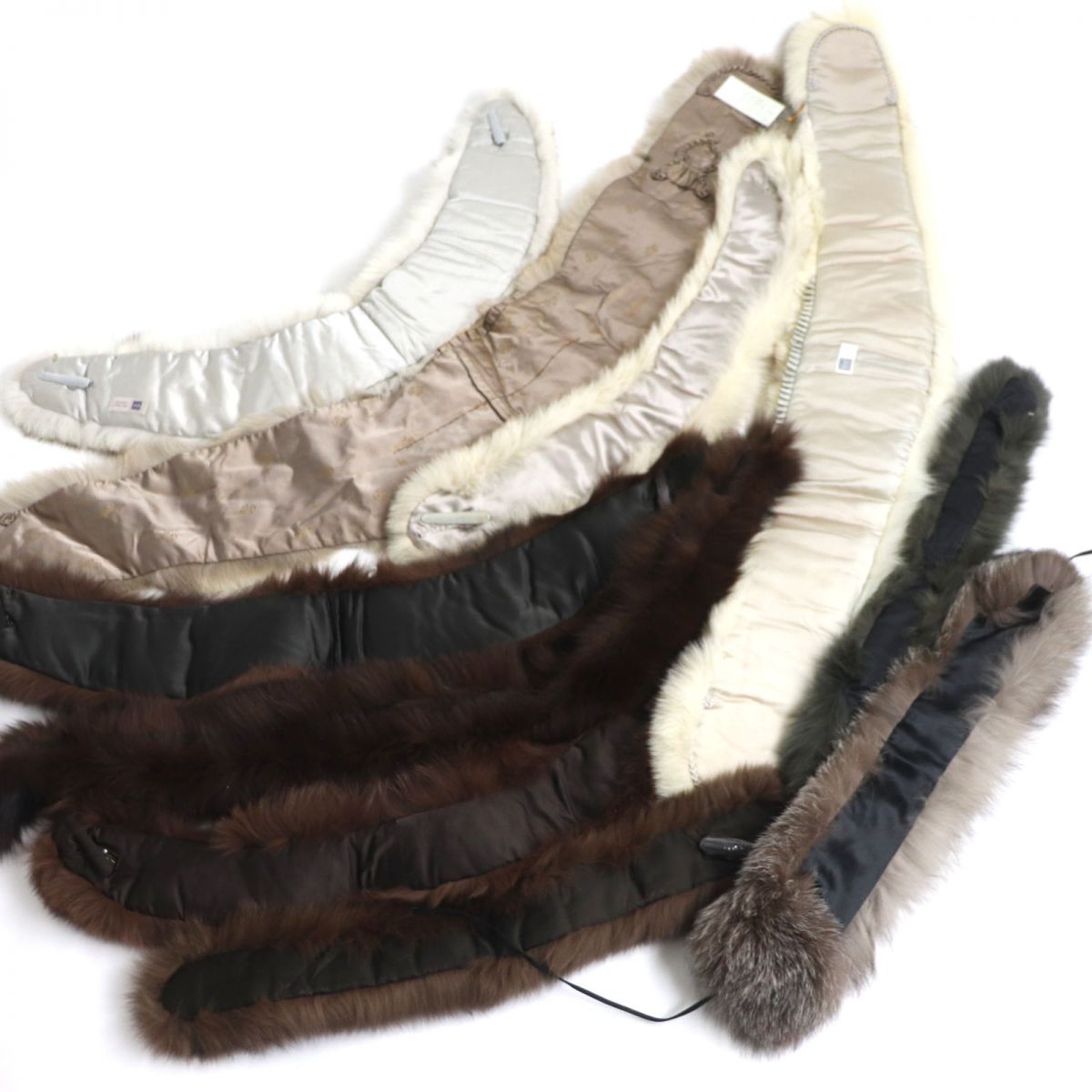 SAGA FOX Genuine Fur Shawl Stole Tippet Set