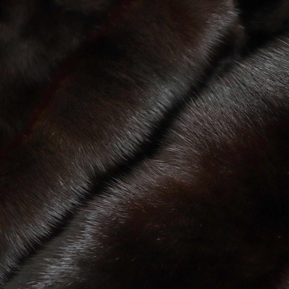 Mink Fur Shawl Stole Dark Brown