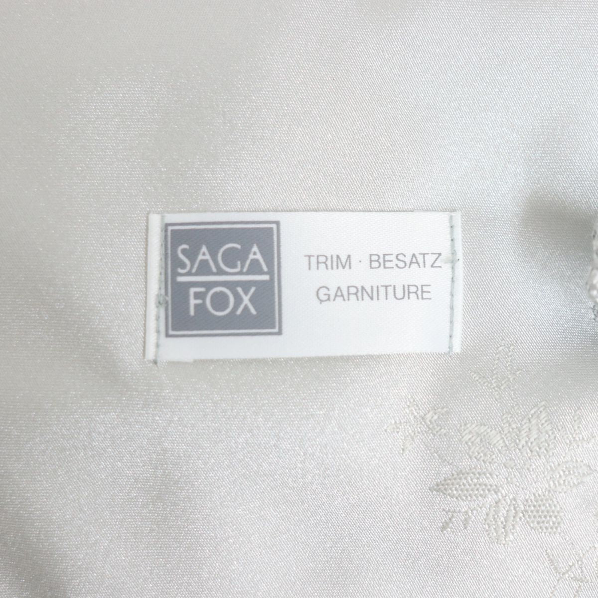 SAGA FOX Real Fur Shawl with Floral Embroidery