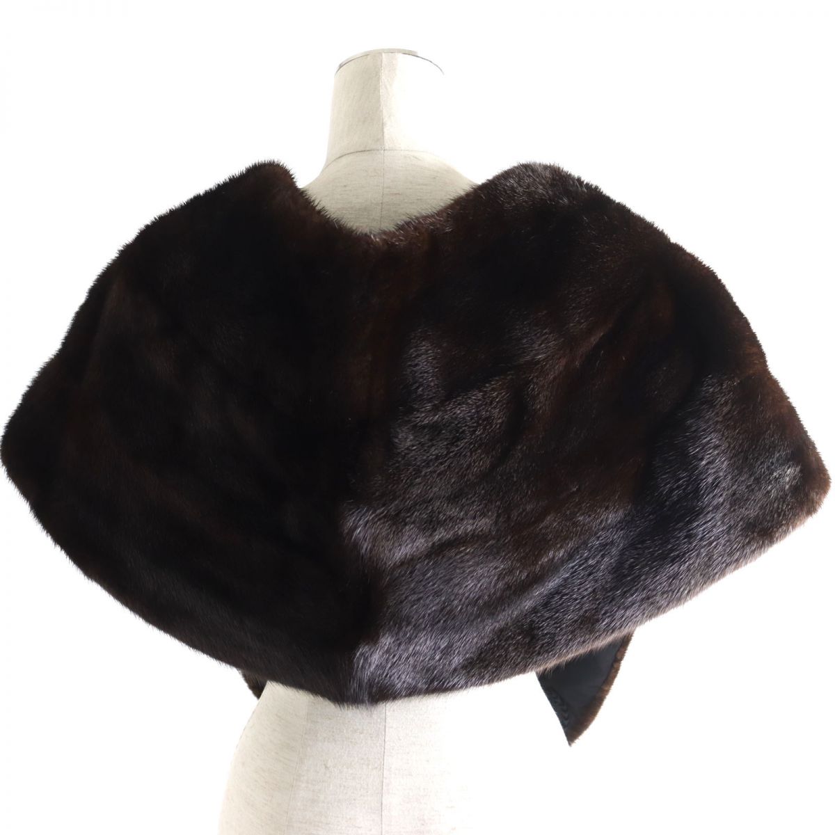 MOONBAT MINK Floral Embroidered Real Fur Shawl