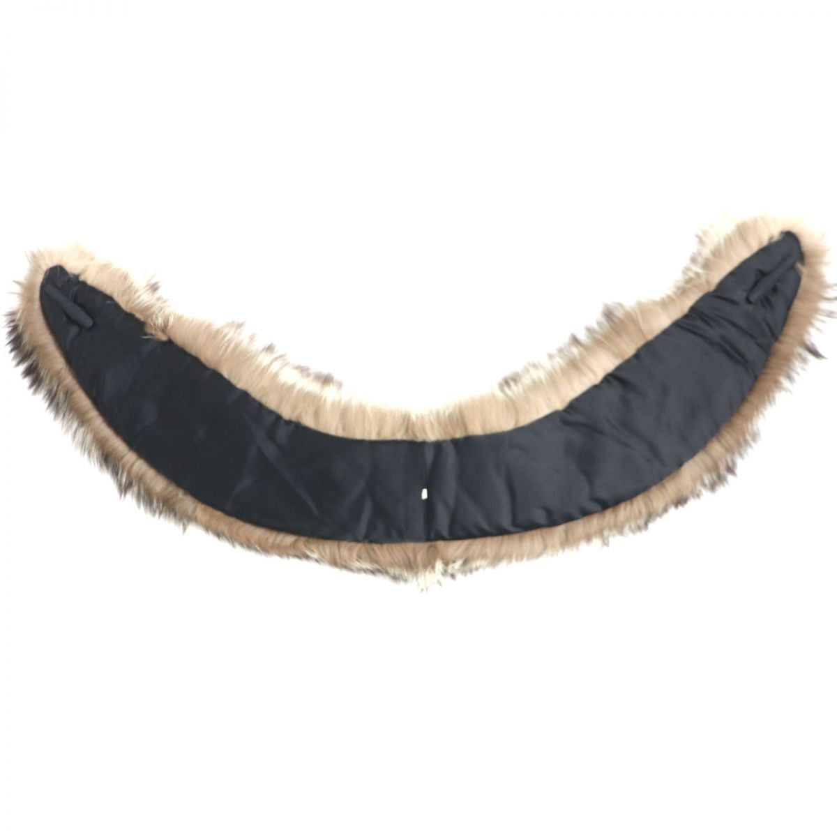 FOX Fur Shawl Stole Brown White