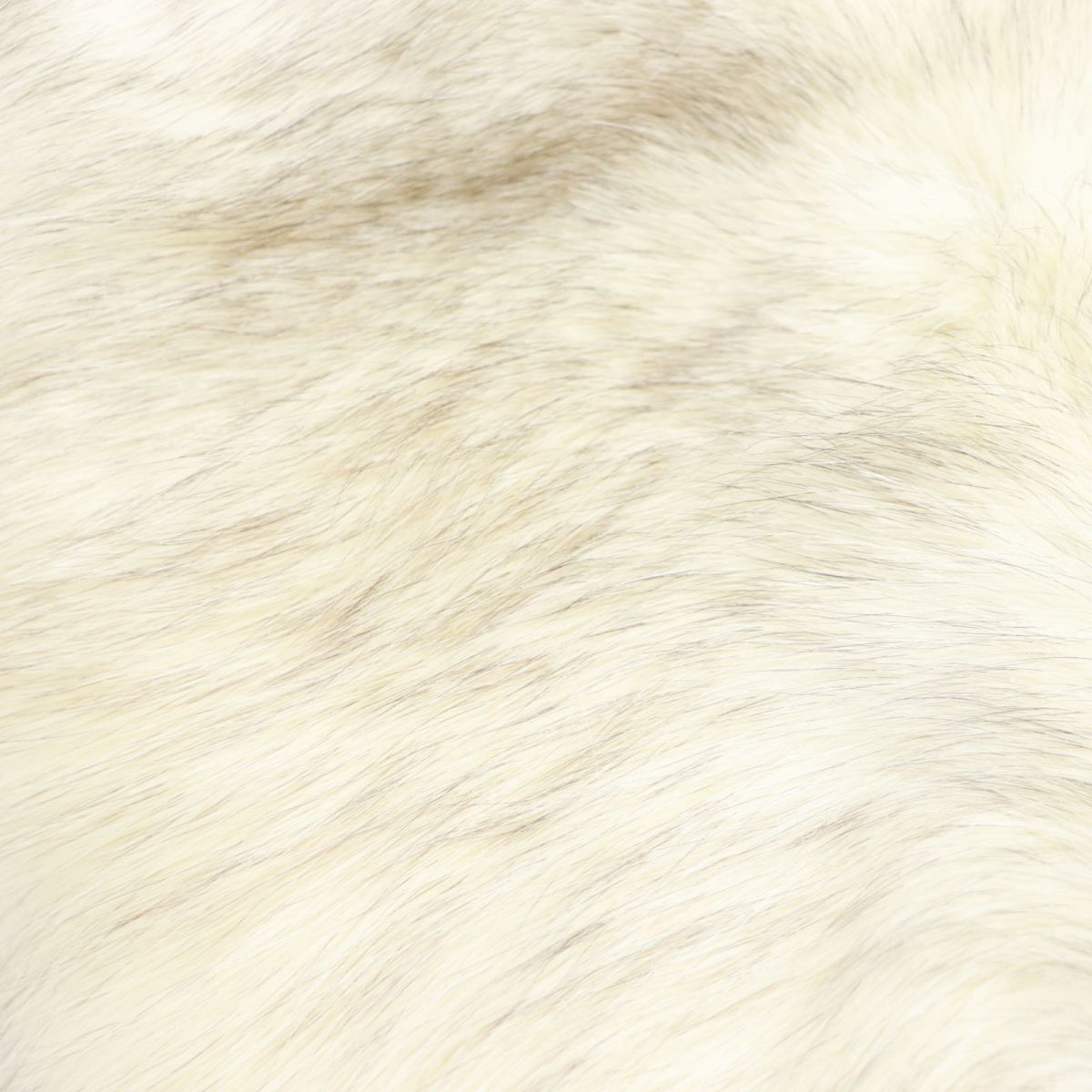 FOX Real Fur Shawl Stole White Brown