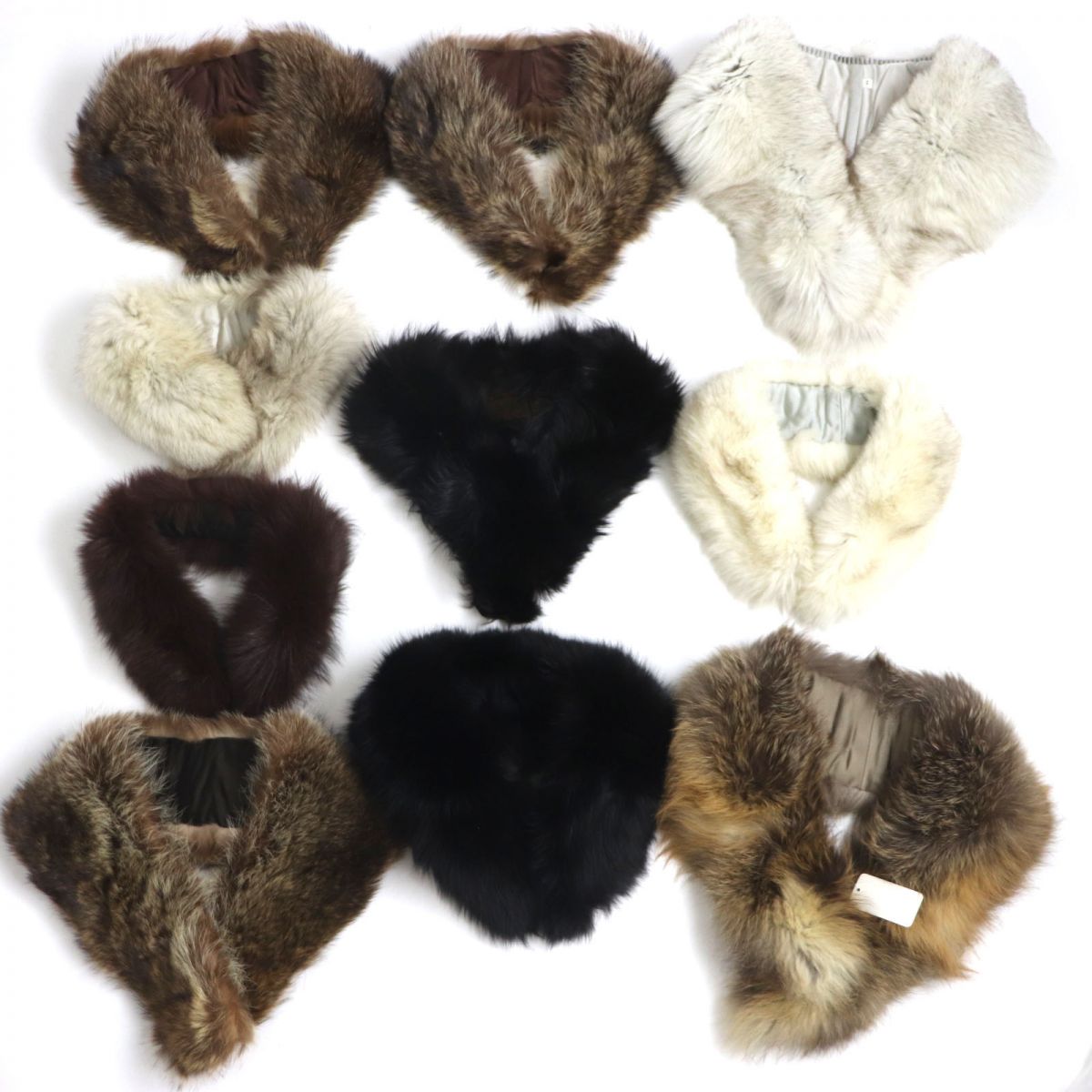 SAGA FOX Genuine Fur Shawl Stole Tippet Set