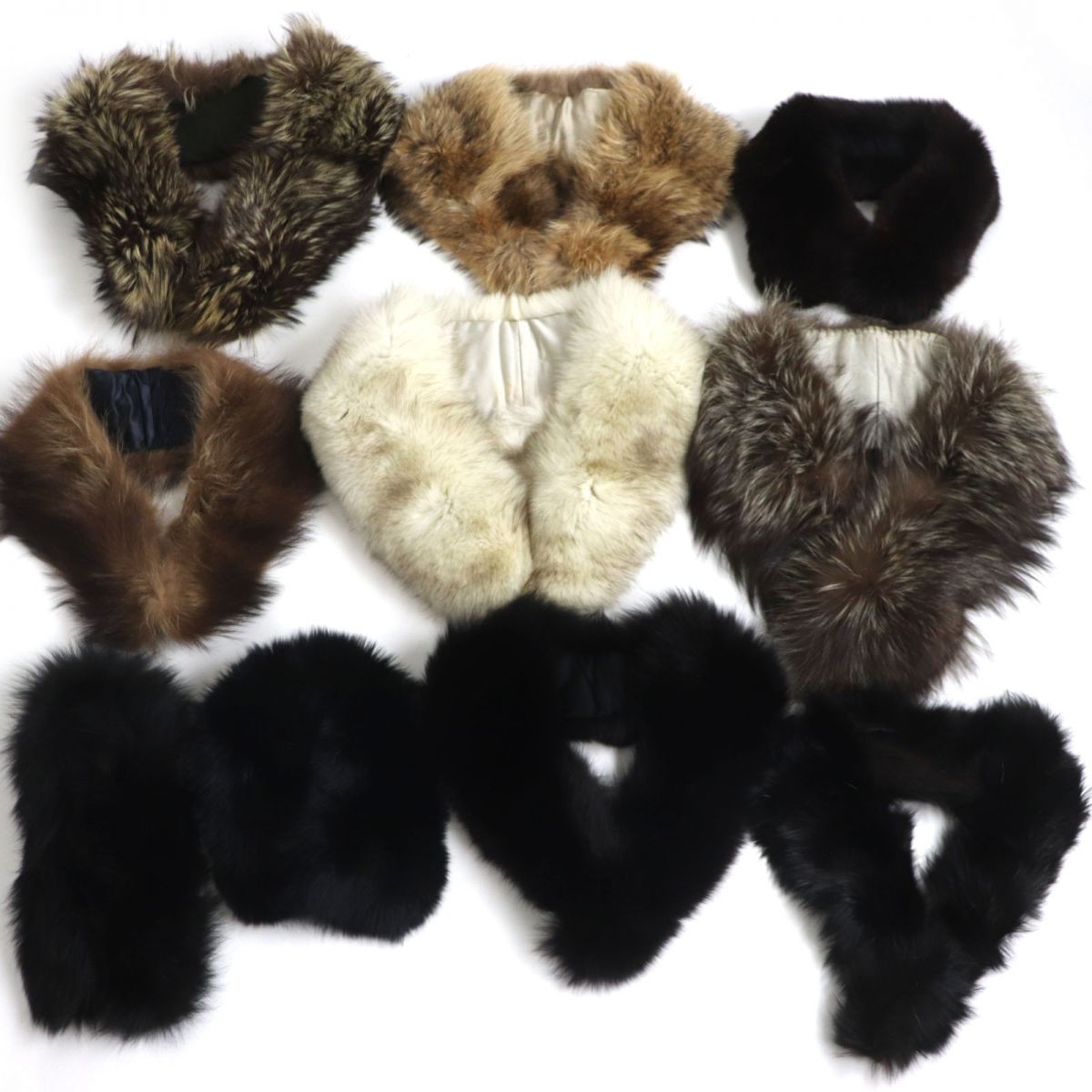 SAGA FOX Genuine Fur Shawl Stole Set