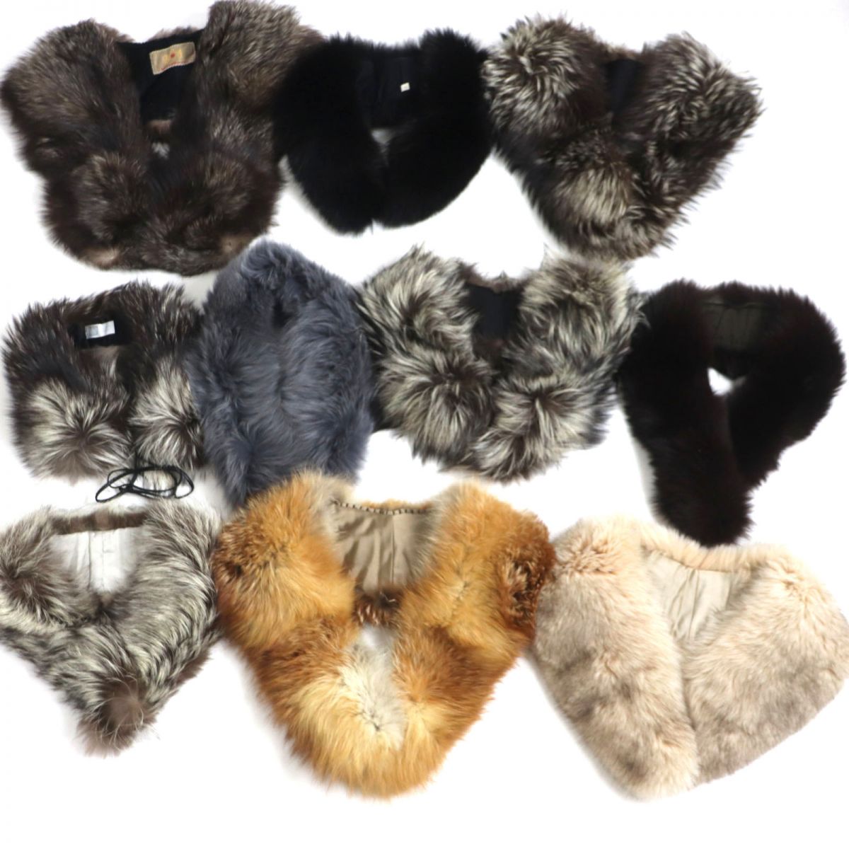 SAGA FOX Genuine Fur Shawl Stole Set