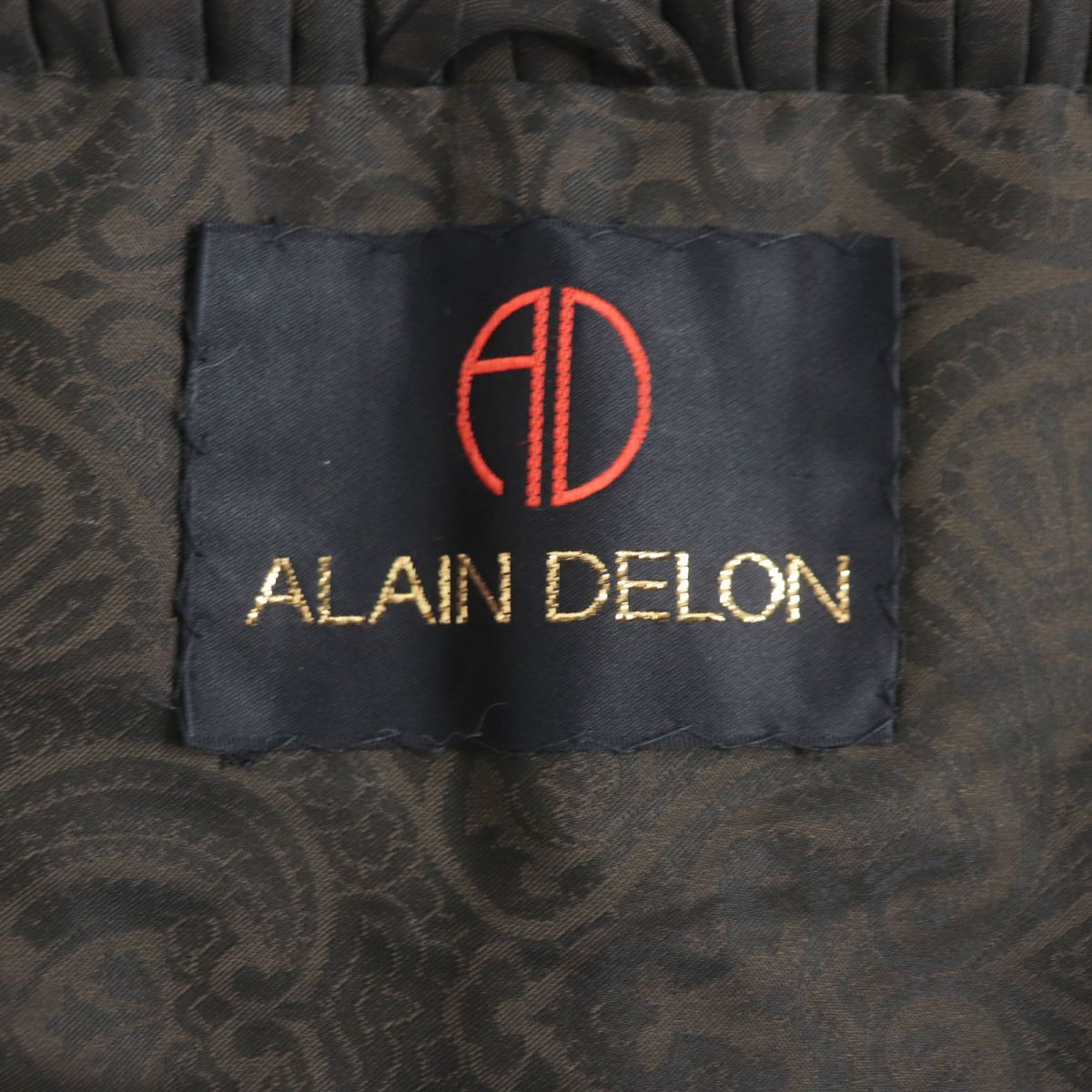 ALAIN DELON Mink Fur Shawl Stole Black