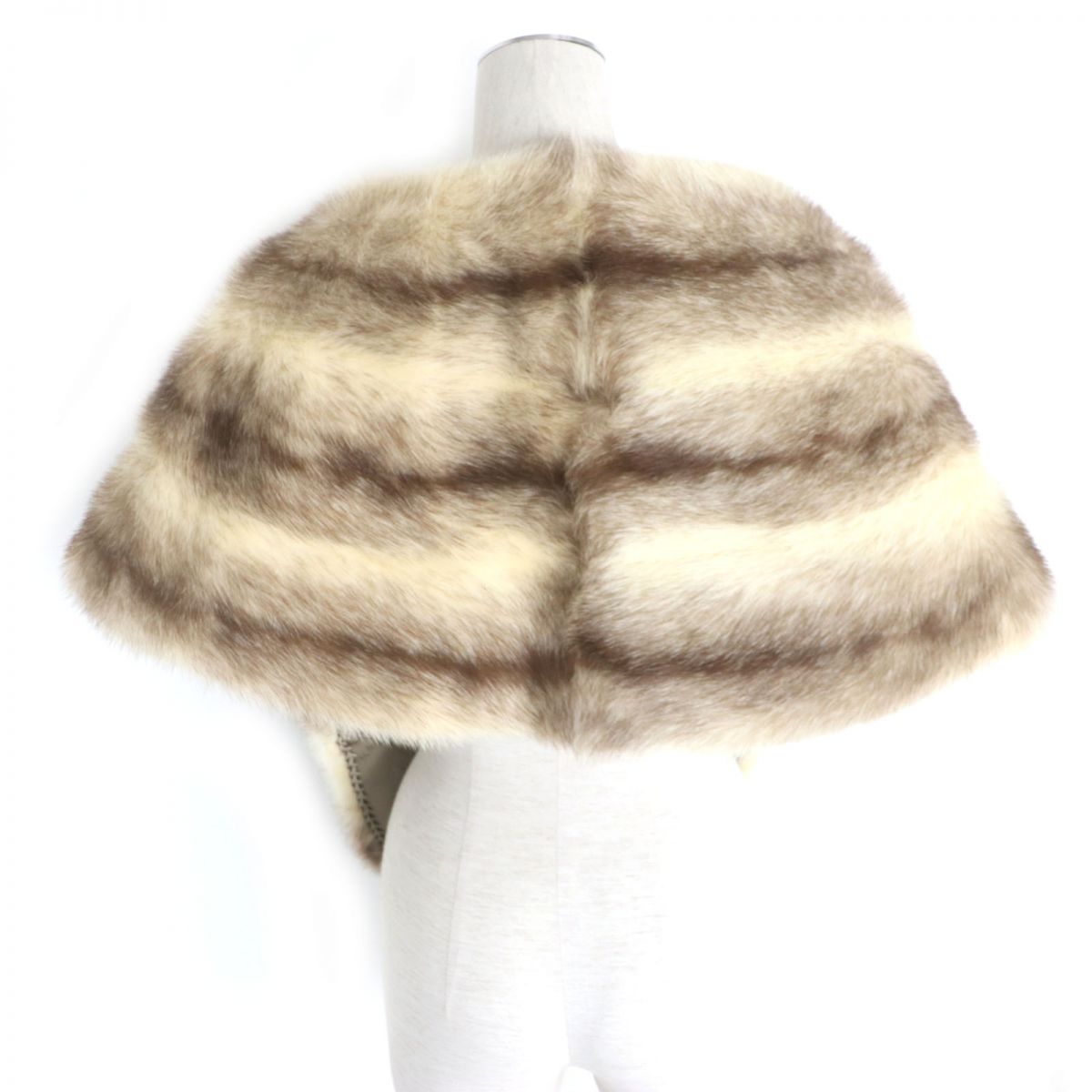 Mink Pearl White Real Fur Shawl Stole