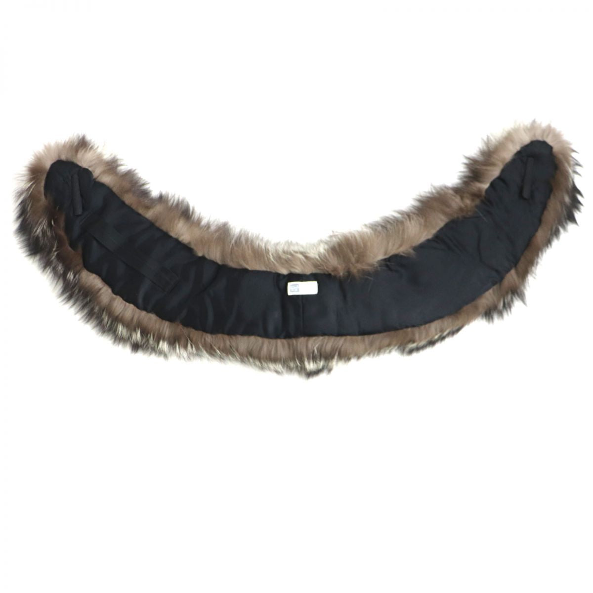 SAGA FOX Genuine Fur Shawl Stole Brown White