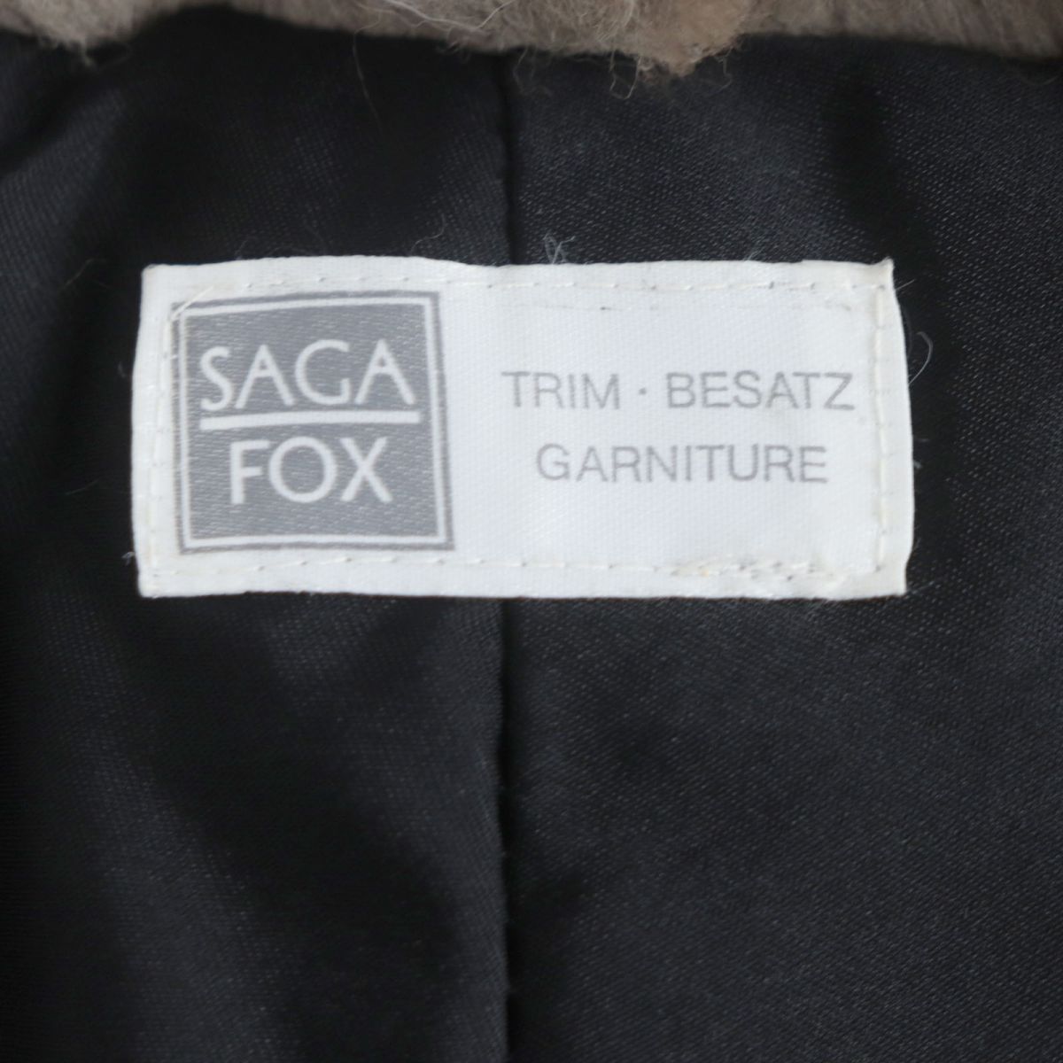 SAGA FOX Genuine Fur Shawl Stole Brown White