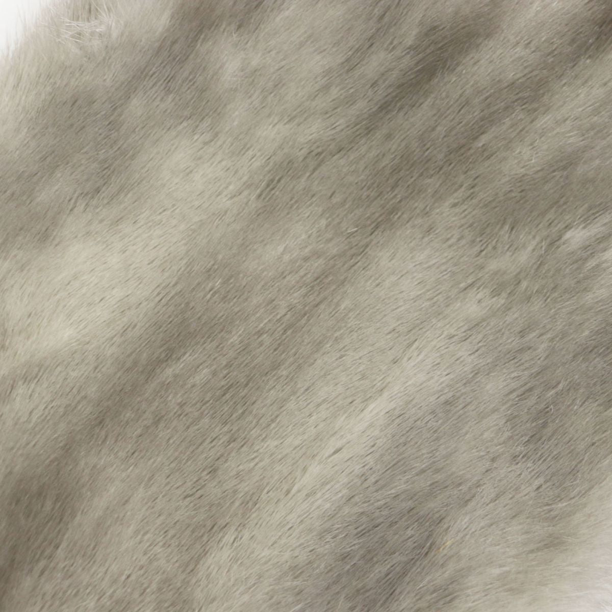 Sapphire Mink Large Fur Shawl Stole Light Gray