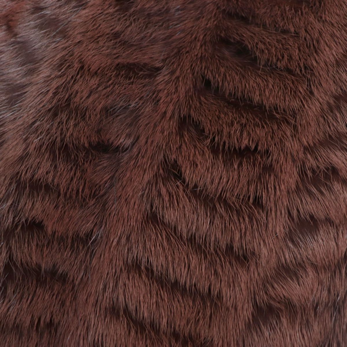 Mink Genuine Fur Shawl Stole Red Brown