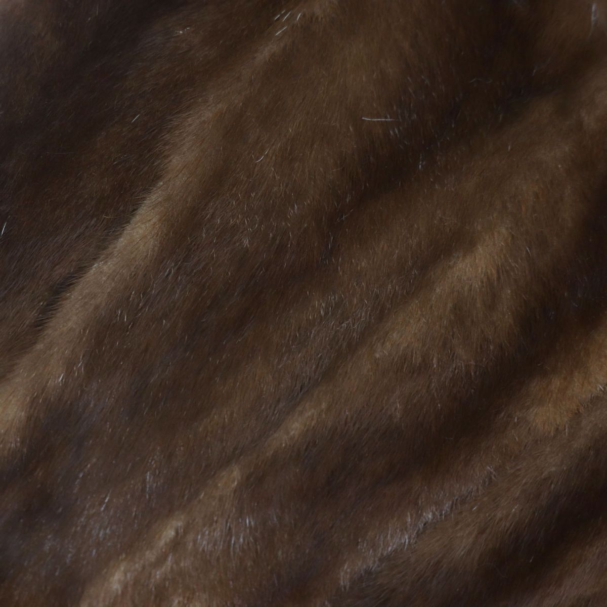 Mink Fur Large Shawl Stole Dark Brown