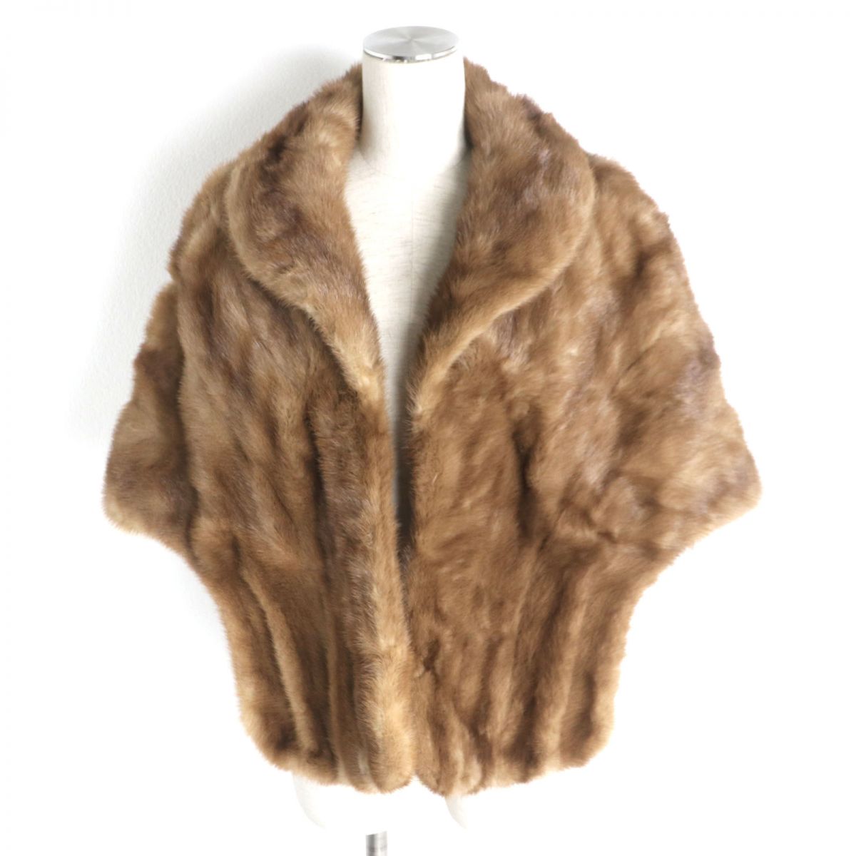 Mink Real Fur Shawl Stole Snood Set