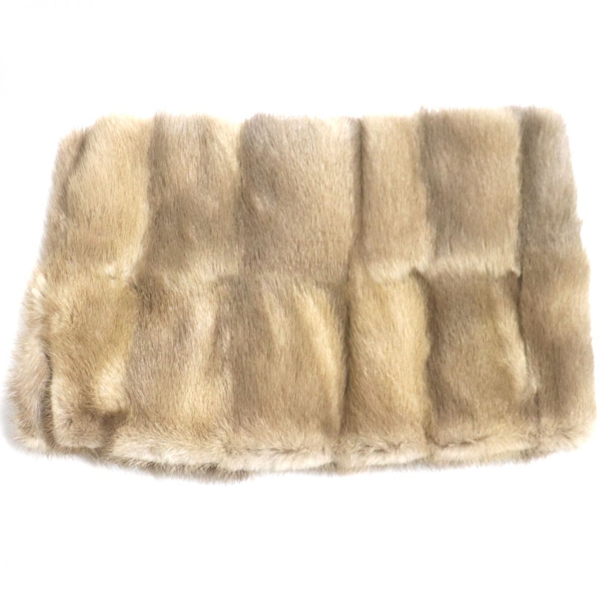 Mink Real Fur Shawl Stole Snood Set