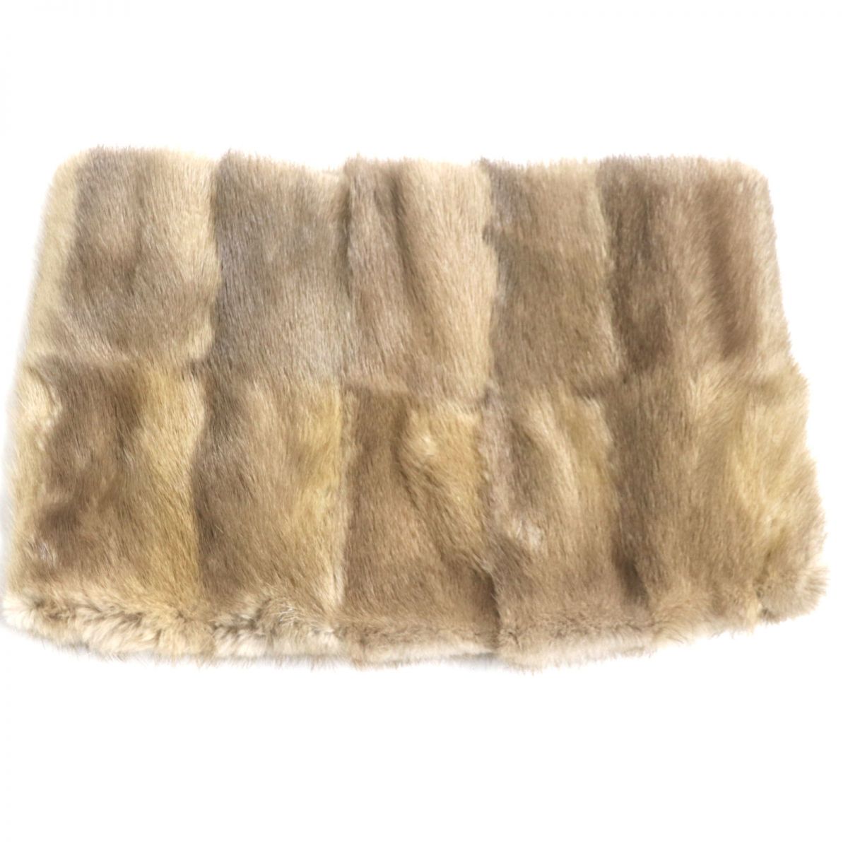 Mink Real Fur Shawl Stole Snood Set