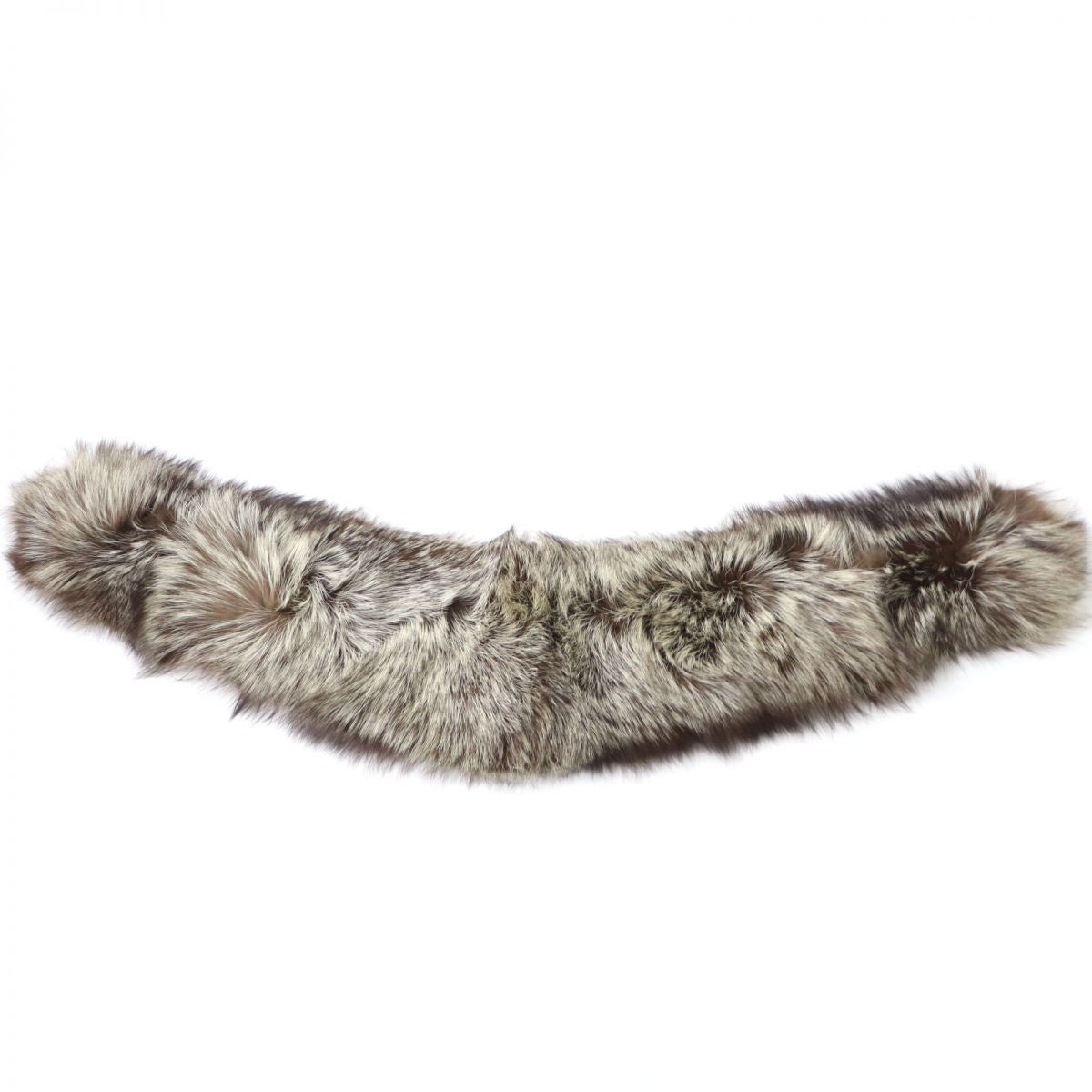 SAGA FOX Genuine Fur Shawl Brown Ivory