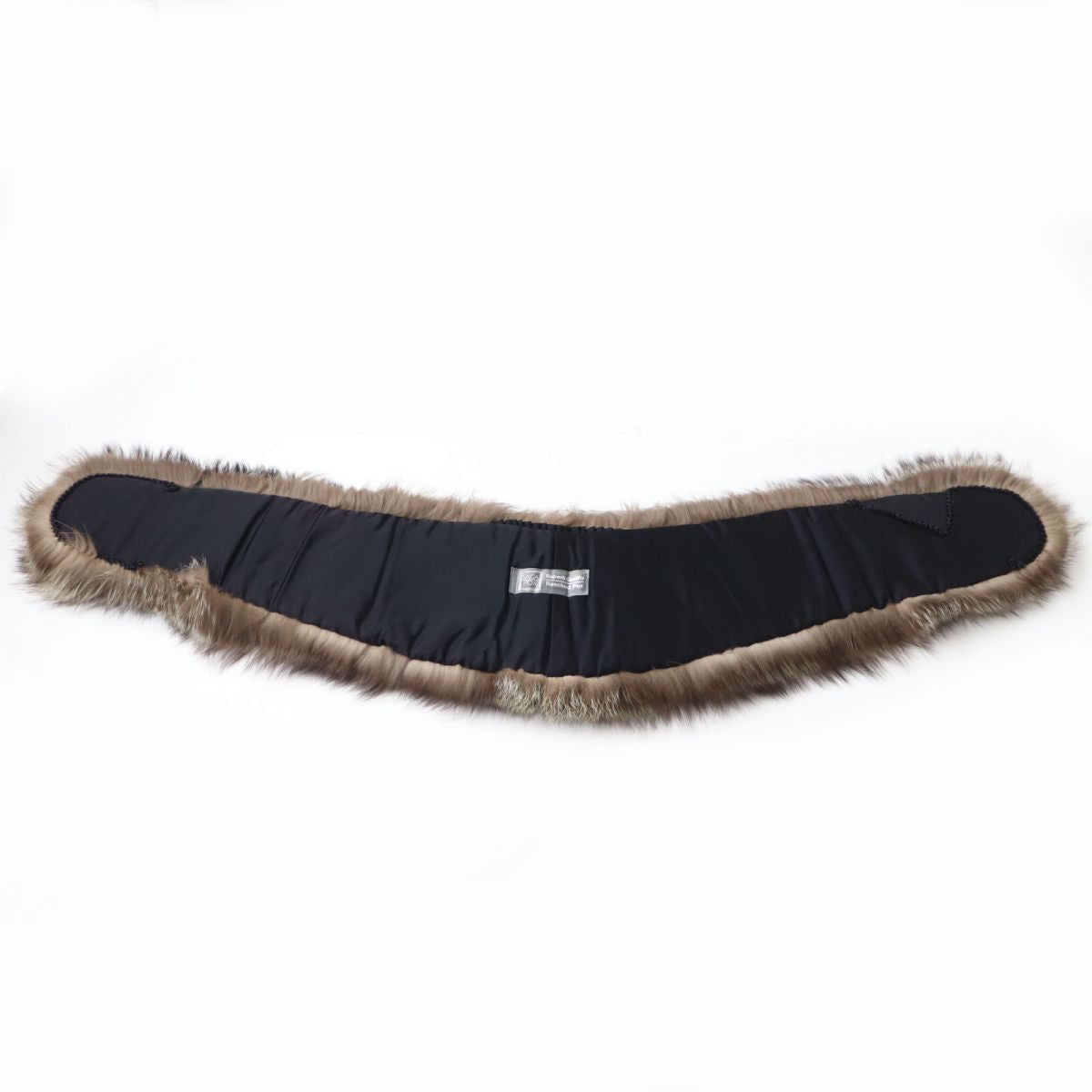 SAGA FOX Genuine Fur Shawl Brown Ivory